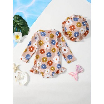 swimsuit girl flower long