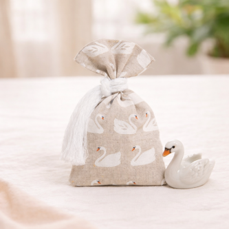 Μπομπονιέρα Πουγκί Swan-331149-12x17