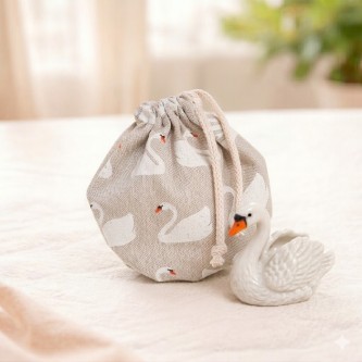 Μπομπονιέρα Πουγκί Swan-331149-13x14