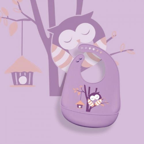 6116_Silicone_bib_owl