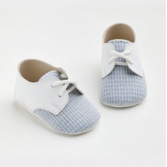 Παπούτσια Αγκαλιάς Βάπτισης Oxford Σιέλ A6EV02p